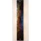 Meyda Lighting Metro 12" 3-Light Nickel Aurora Borealis Wall Sconce With White Opal & Black Iridescent Shade Glass