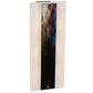 Meyda Lighting Metro 12" 3-Light Nickel Aurora Borealis Wall Sconce With White Opal & Black Iridescent Shade Glass