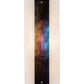 Meyda Lighting Metro 12" 3-Light Nickel Aurora Borealis Wall Sconce With White Opal & Black Iridescent Shade Glass