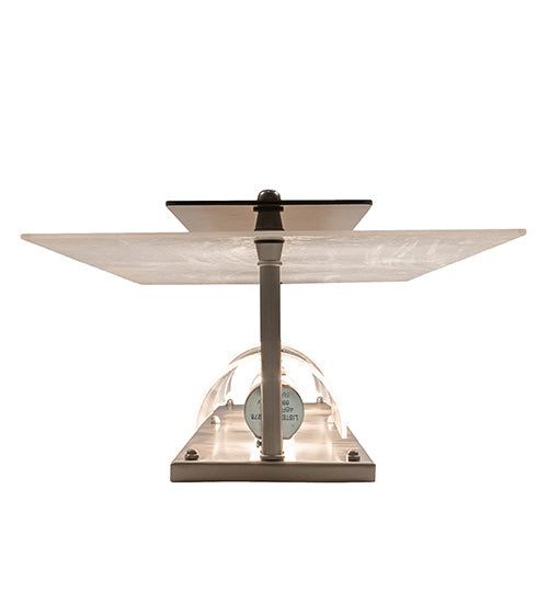 Meyda Lighting Metro 12" 3-Light Nickel Aurora Borealis Wall Sconce With White Opal & Black Iridescent Shade Glass