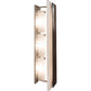 Meyda Lighting Metro 12" 3-Light Nickel Aurora Borealis Wall Sconce With White Opal & Black Iridescent Shade Glass