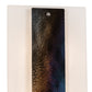 Meyda Lighting Metro 12" 3-Light Nickel Aurora Borealis Wall Sconce With White Opal & Black Iridescent Shade Glass