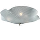 Meyda Lighting Metro 13" 3-Light Nickel Organic Art Glass Flush Mount Light With Clear Seeded Shade Glass