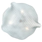 Meyda Lighting Metro 13" 3-Light Nickel Organic Art Glass Flush Mount Light With Clear Seeded Shade Glass