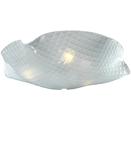 Meyda Lighting Metro 13"W x 3"H Clear Organic Art Shade Glass