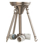 Meyda Lighting Metro 16" 3-Light Brushed Nickel Cognac Swirl Semi-flush Mount Light With Cinnamon Baroque Shade Glass