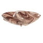 Meyda Lighting Metro 16" 3-Light White Flush Mount Light With Chambord Swirl Organic Shade Glass