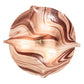 Meyda Lighting Metro 16" 3-Light White Flush Mount Light With Chambord Swirl Organic Shade Glass