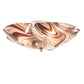 Meyda Lighting Metro 16" 3-Light White Flush Mount Light With Chambord Swirl Organic Shade Glass