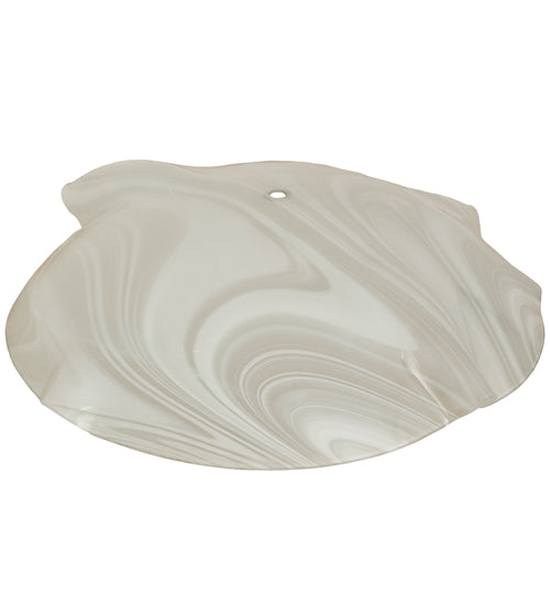 Meyda Lighting Metro 16" Blanco Swirl White Baroque Shade Glass
