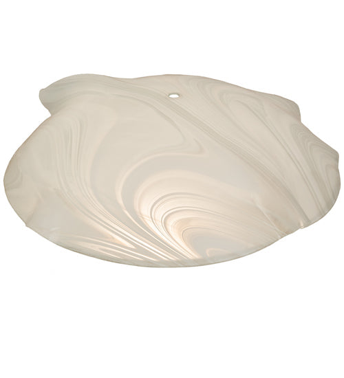 Meyda Lighting Metro 16" Blanco Swirl White Baroque Shade Glass