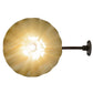 Meyda Lighting Metro 16" Oil Rubbed Bronze Galatia Wall Sconce With Scalloped Beige Art Shade Glass