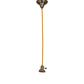 Meyda Lighting Metro 18" Antique Brass Galatia Pendant Light With Clear Scalloped Seeded Shade Glass