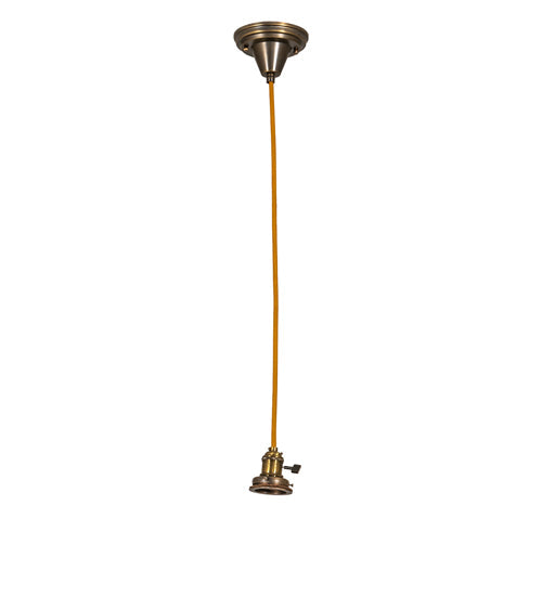 Meyda Lighting Metro 18" Antique Brass Galatia Pendant Light With Clear Scalloped Seeded Shade Glass
