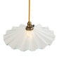 Meyda Lighting Metro 18" Antique Brass Galatia Pendant Light With Clear Scalloped Seeded Shade Glass