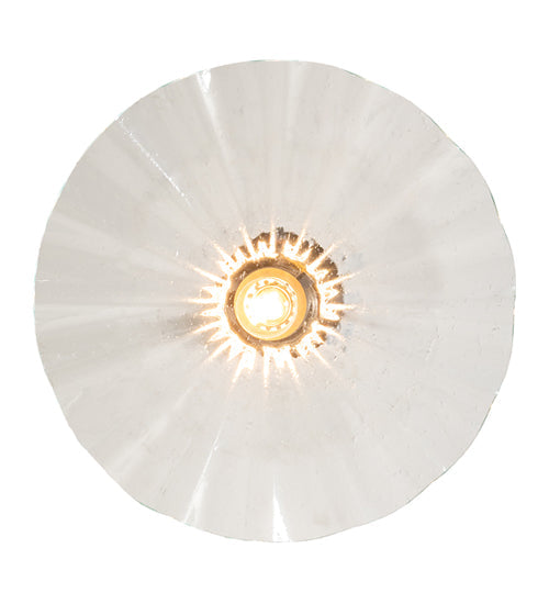 Meyda Lighting Metro 18" Antique Brass Galatia Pendant Light With Clear Scalloped Seeded Shade Glass