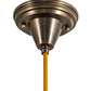 Meyda Lighting Metro 18" Antique Brass Galatia Pendant Light With Clear Scalloped Seeded Shade Glass