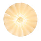 Meyda Lighting Metro 18" Brushed Nickel Scalloped Flush Mount Light With Beige Almond Shade Glass