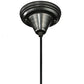 Meyda Lighting Metro 18" Craftsman Brown Galatia Pendant Light With Beige Scalloped Iridescent Shade Glass