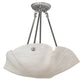 Meyda Lighting Metro 20" 4-Light Antique Nickel Atelier Semi-flush Mount Light With Beige Fleshtone Idalight Shade Glass