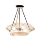Meyda Lighting Metro 20" 4-Light Antique Nickel Atelier Semi-flush Mount Light With Beige Fleshtone Idalight Shade Glass