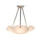 Meyda Lighting Metro 20" 4-Light Antique Nickel Atelier Semi-flush Mount Light With Beige Fleshtone Idalight Shade Glass