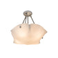 Meyda Lighting Metro 20" 4-Light Antique Nickel Atelier Semi-flush Mount Light With Beige Fleshtone Idalight Shade Glass