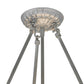 Meyda Lighting Metro 20" 4-Light Antique Nickel Atelier Semi-flush Mount Light With Beige Fleshtone Idalight Shade Glass