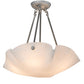 Meyda Lighting Metro 20" 4-Light Antique Nickel Atelier Semi-flush Mount Light With Beige Fleshtone Idalight Shade Glass