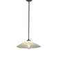 Meyda Lighting Metro 20" Craftsman Brown Blanco Swirl Pendant Light With White Shade Glass