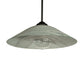 Meyda Lighting Metro 20" Craftsman Brown Blanco Swirl Pendant Light With White Shade Glass
