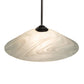 Meyda Lighting Metro 20" Craftsman Brown Blanco Swirl Pendant Light With White Shade Glass