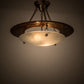 Meyda Lighting Metro 21" 2-Light Nickel & Transparent Copper Super Nova Semi-flush Mount Light With Clear Frosted Shade Glass