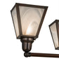 Meyda Lighting Metro 27" 4-Light Weathered Antique Brass Chandelier With White Baroque Shade Glass