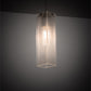 Meyda Lighting Metro 4" Extreme Chrome Murano Mini Pendant Light With Clear Texture Shade Glass
