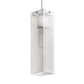 Meyda Lighting Metro 4" Extreme Chrome Murano Mini Pendant Light With Clear Texture Shade Glass