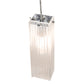 Meyda Lighting Metro 4" Extreme Chrome Murano Mini Pendant Light With Clear Texture Shade Glass