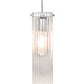 Meyda Lighting Metro 4" Extreme Chrome Murano Mini Pendant Light With Clear Texture Shade Glass