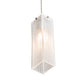Meyda Lighting Metro 4" Extreme Chrome Murano Mini Pendant Light With Clear Texture Shade Glass