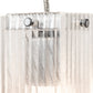 Meyda Lighting Metro 4" Extreme Chrome Murano Mini Pendant Light With Clear Texture Shade Glass
