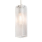 Meyda Lighting Metro 4" Extreme Chrome Murano Mini Pendant Light With Clear Texture Shade Glass
