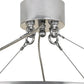 Meyda Lighting Metro 48" 18-Light Extreme Chrome Murano Cascading Pendant Light With Elida Murano Clear Shade Glass