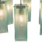 Meyda Lighting Metro 48" 18-Light Extreme Chrome Murano Cascading Pendant Light With Elida Murano Clear Shade Glass