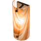 Meyda Lighting Metro 5" Oil Rubbed Bronze Midland Wall Sconce With Cinnamon Baroque Shade Glass