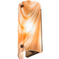 Meyda Lighting Metro 5" Oil Rubbed Bronze Midland Wall Sconce With Cinnamon Baroque Shade Glass
