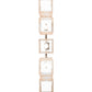 Meyda Lighting Metro 55" 5-Light Golden Bronze Quadrato Island Pendant Light With Beige & White Textrene Shade