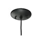 Meyda Lighting Metro 6" Black Mini Pendant Light With Blue Quadrato Shade Glass