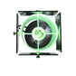 Meyda Lighting Metro 6" Black Mini Pendant Light With Green Quadrato Shade Glass