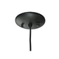 Meyda Lighting Metro 6" Black Mini Pendant Light With Green Quadrato Shade Glass