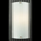 Meyda Lighting Metro 6" Nickel Wall Sconce With Clear Fluted Quadrato Shade Glass